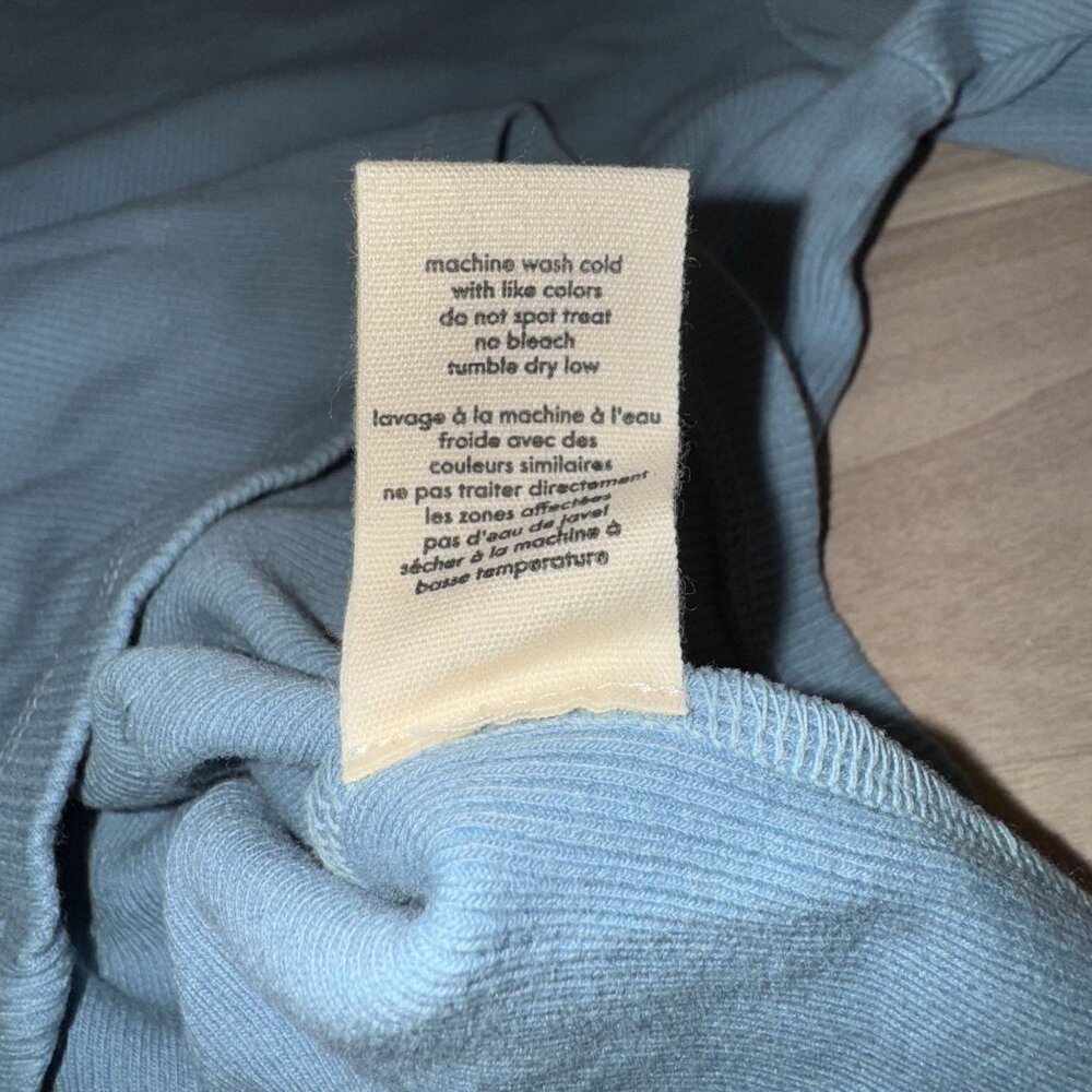 Donni. Rib Sky Blue Short Sleeve Cotton Blend Tee Women's Small S - Picture 7 of 7